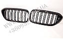 Решітка радіатора BMW G30 (нідри G30 з подвійними ламелями, чорний глянець), фото 2