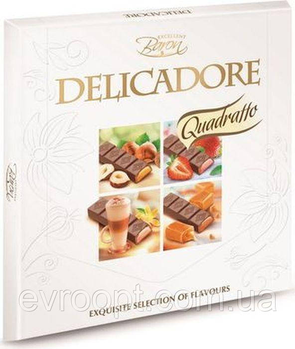 Молочний шоколад "Delicadore quadrato" ( асорті ) 200 г, фото 1