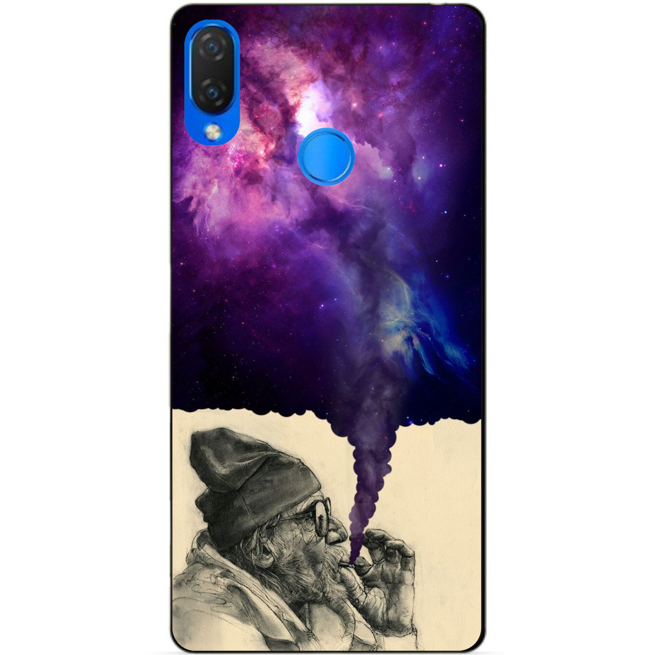 Силіконовий бампер чохол для Huawei P Smart Plus з малюнком Дід