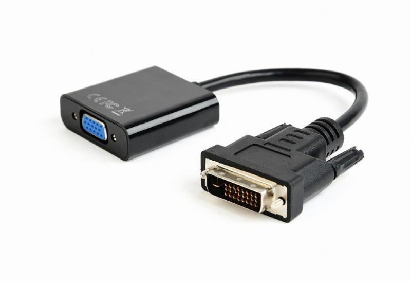 Адаптер DVI-D, VGA AB Cablexpert 0.2 m Black