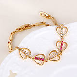 Браслет позолочений з цирконами (GF350), фото 2