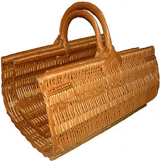 Набір плетених кошиків з лози для каміна з 2шт. Арт.200-2, фото 1