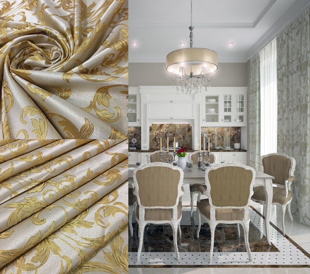 Готовий комплект штор "Корделія" Золото, 2шт 145х250см