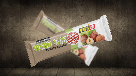 Протеїновий батончик Power Pro Vegan без цукру 32% 60 г, фото 1