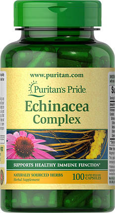 Харчова домішка Puritan's Pride Echinacea Complex 100 caps, фото 1