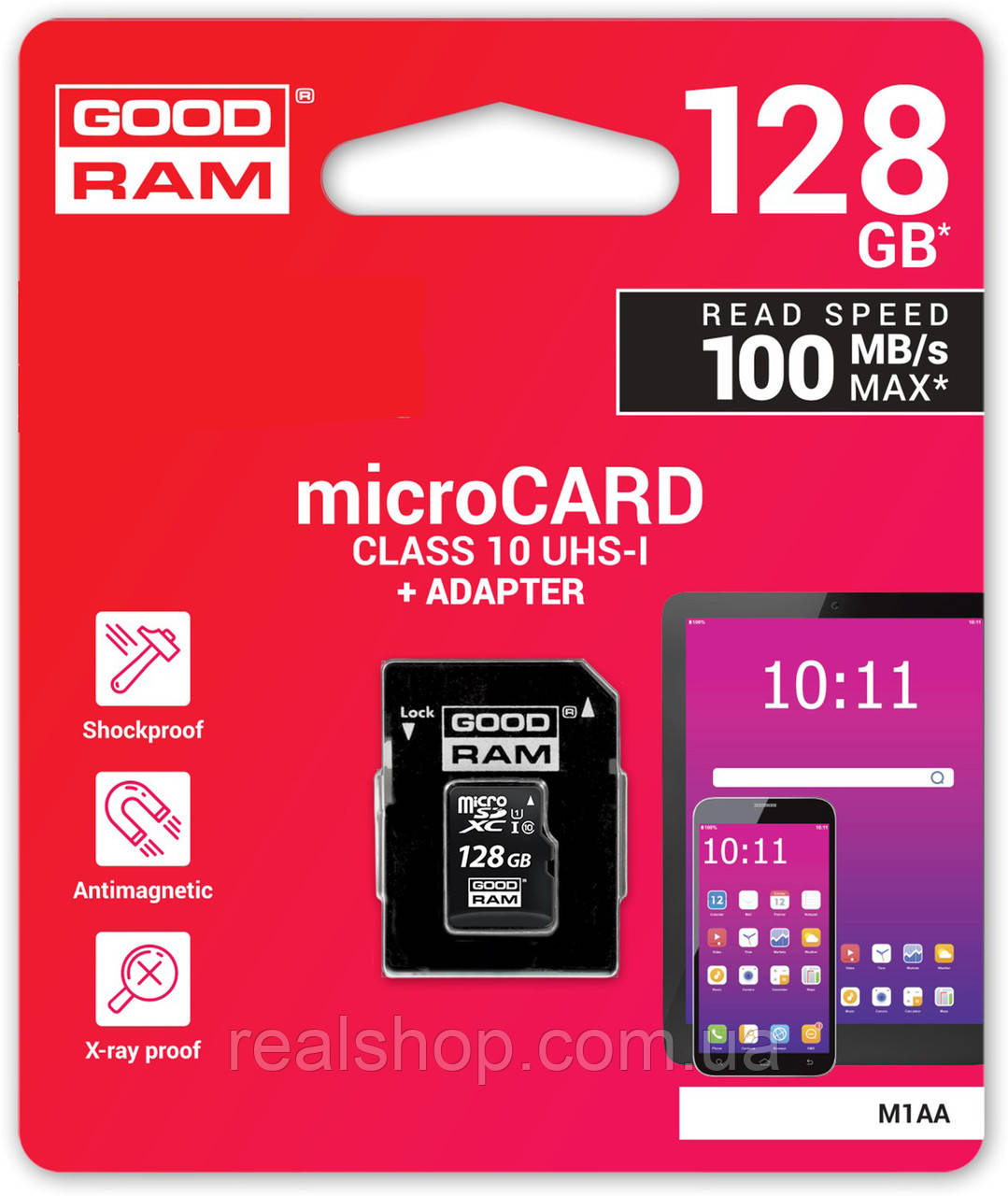 Картка пам'яті Goodram microSDXC 128 GB UHS-I class 10 + SD-adapter