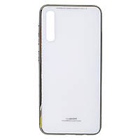 Чехол для Samsung A50 / A50S / A30S стеклянный Glass Case white