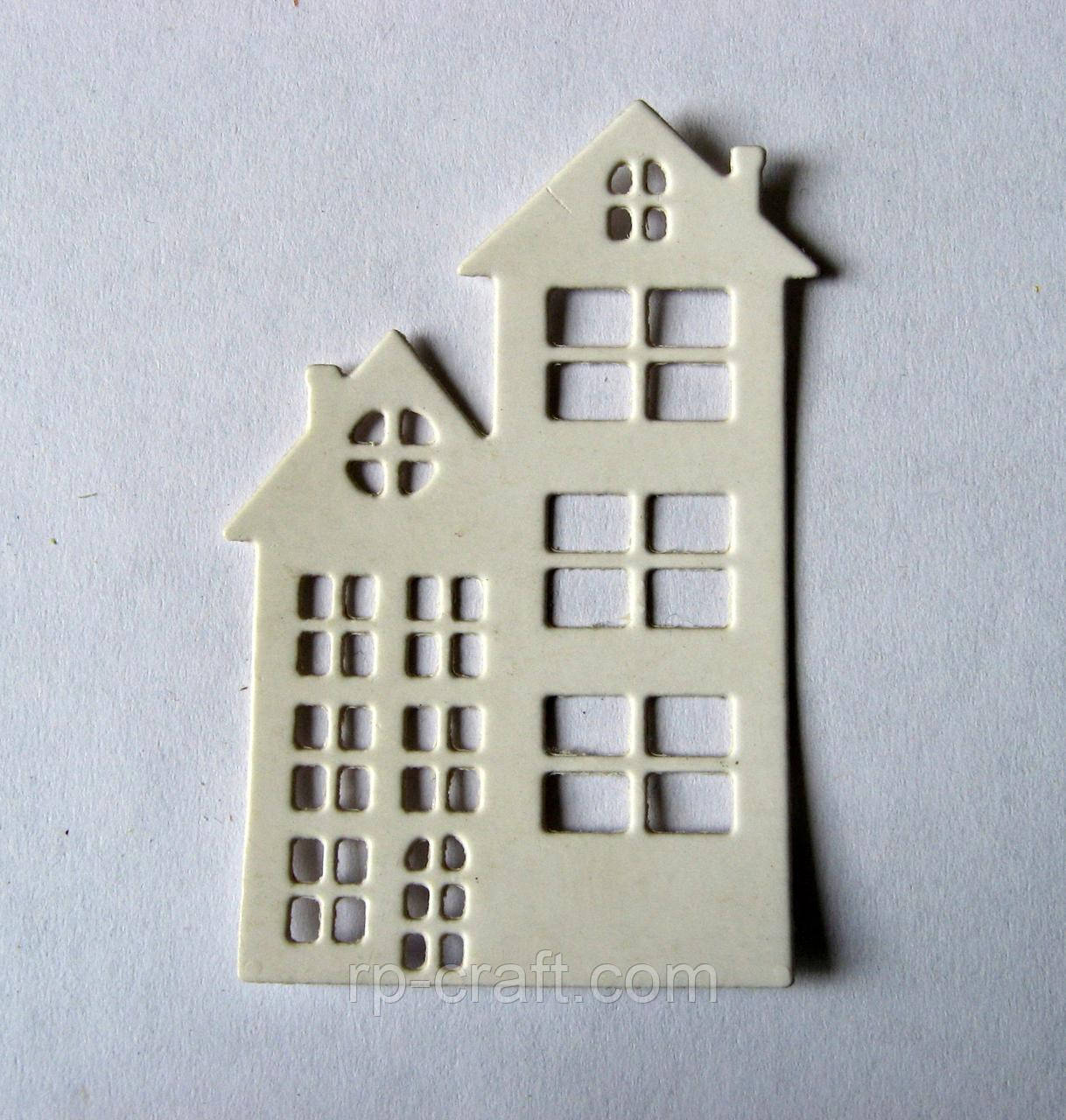 Вирубка з паперу та картону. Дім, 40х59 мм, фото 1