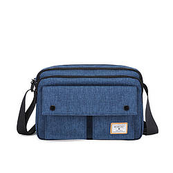 Невелика сумка через плече Golden Wolf GK00075, 6 відділень, з водовідштовхувальної тканини, 8 л Синій