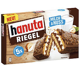 Hanuta riegel Вафельні батончики з горіховою та вершковою начинкою в молочному шоколаді 172.5g