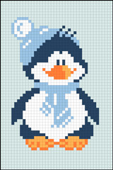 АМД-115. Набір алмазної мозаїки Пінгвінчик. 10х15см, фото 1