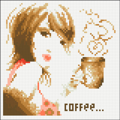 АМК-123. Набір алмазної мозаїки Cofee... 20х20см, фото 1