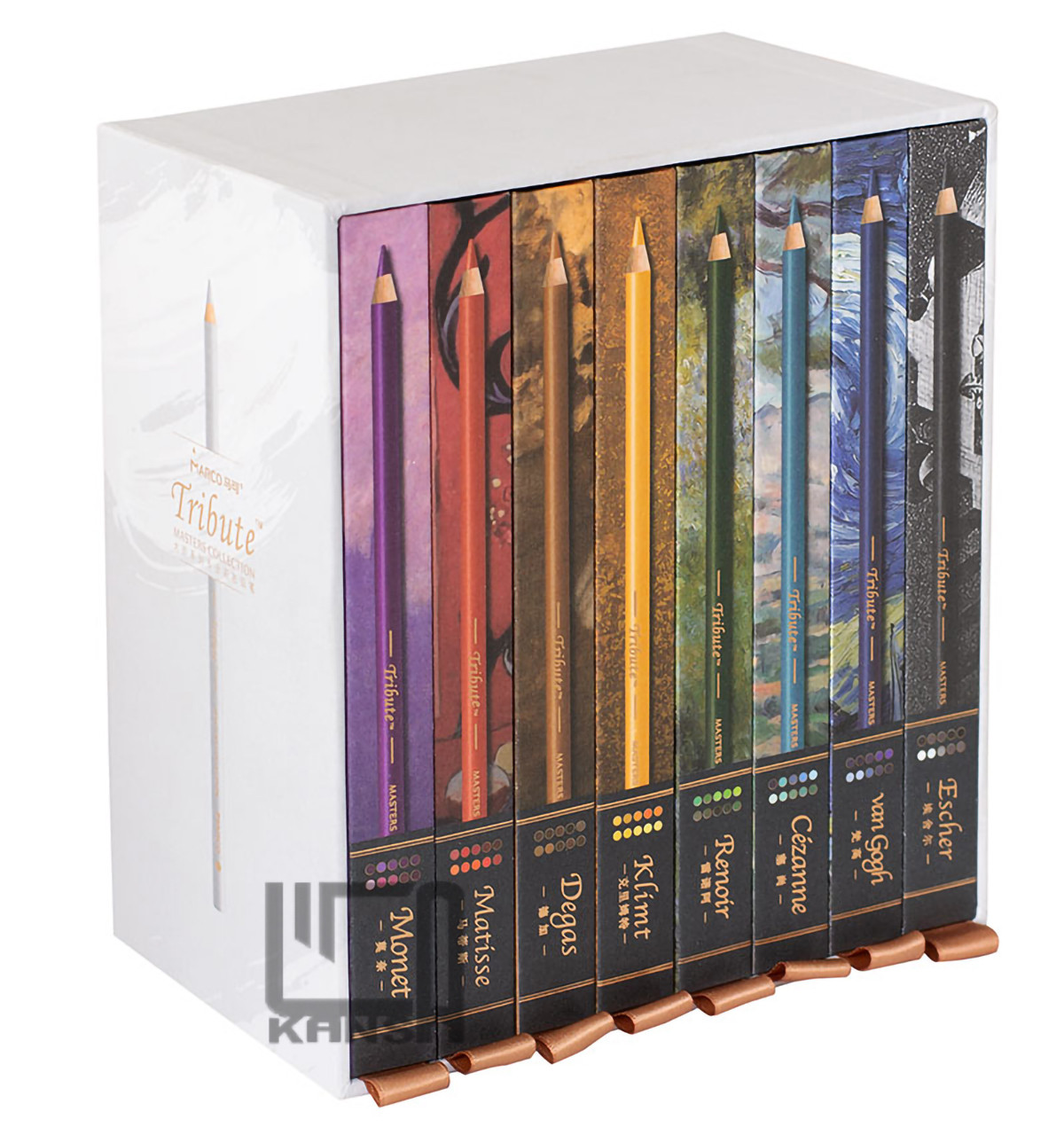 Набір кольорових олівців Marco Tribute, 80 кольорів круглі в подарунковій коробці 3300-80CB