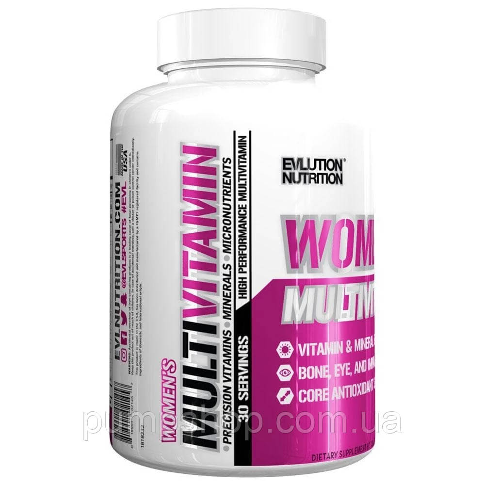 Вітаміни для жінок Evlution Nutrition Women's MultiVitamin 60 таб. (найкраще Opti-Women)