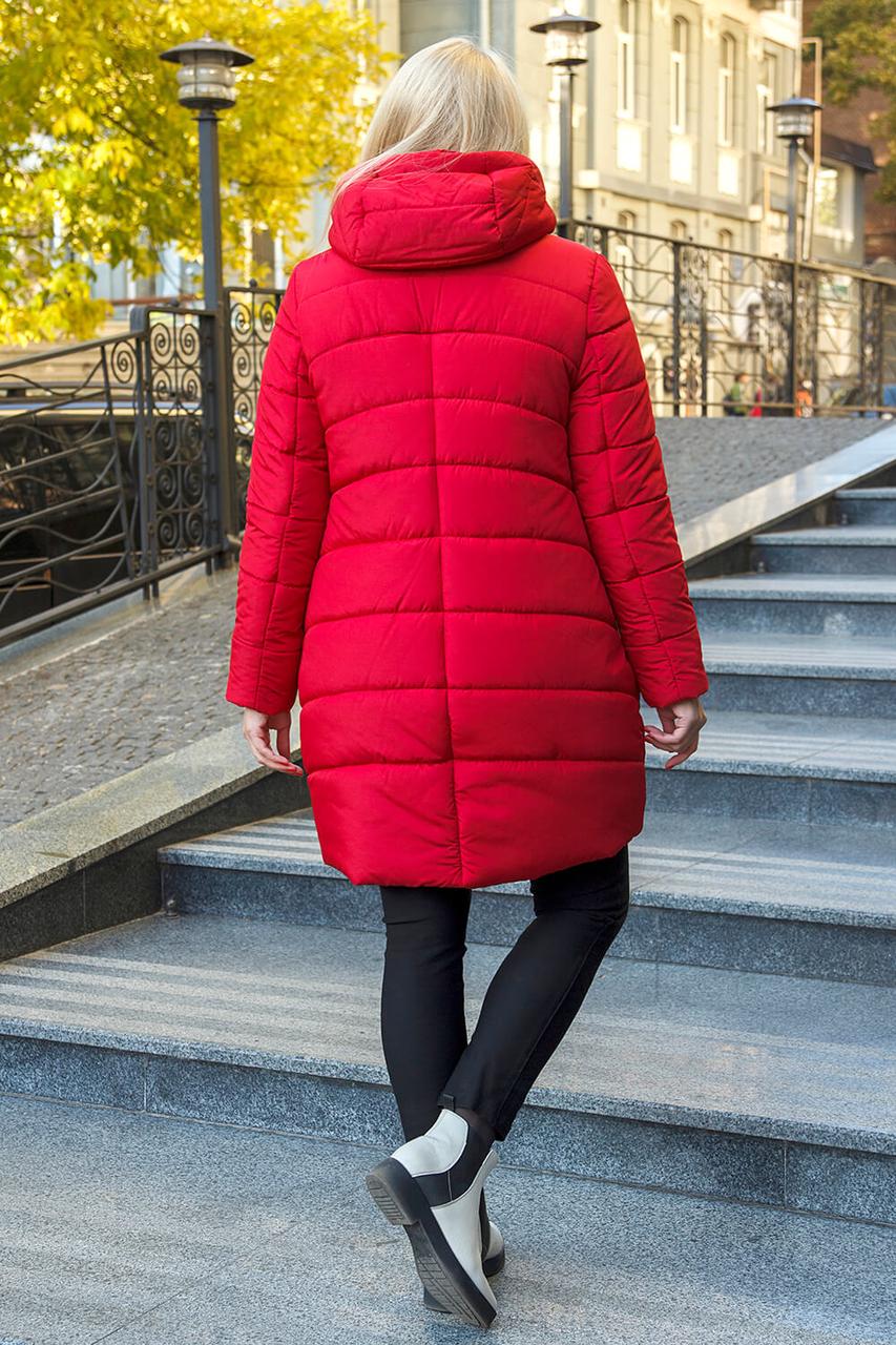 Модная зимняя куртка пальто Nikol стеганная 42-54 размера разные расцветки - фото 6 - id-p1083788972