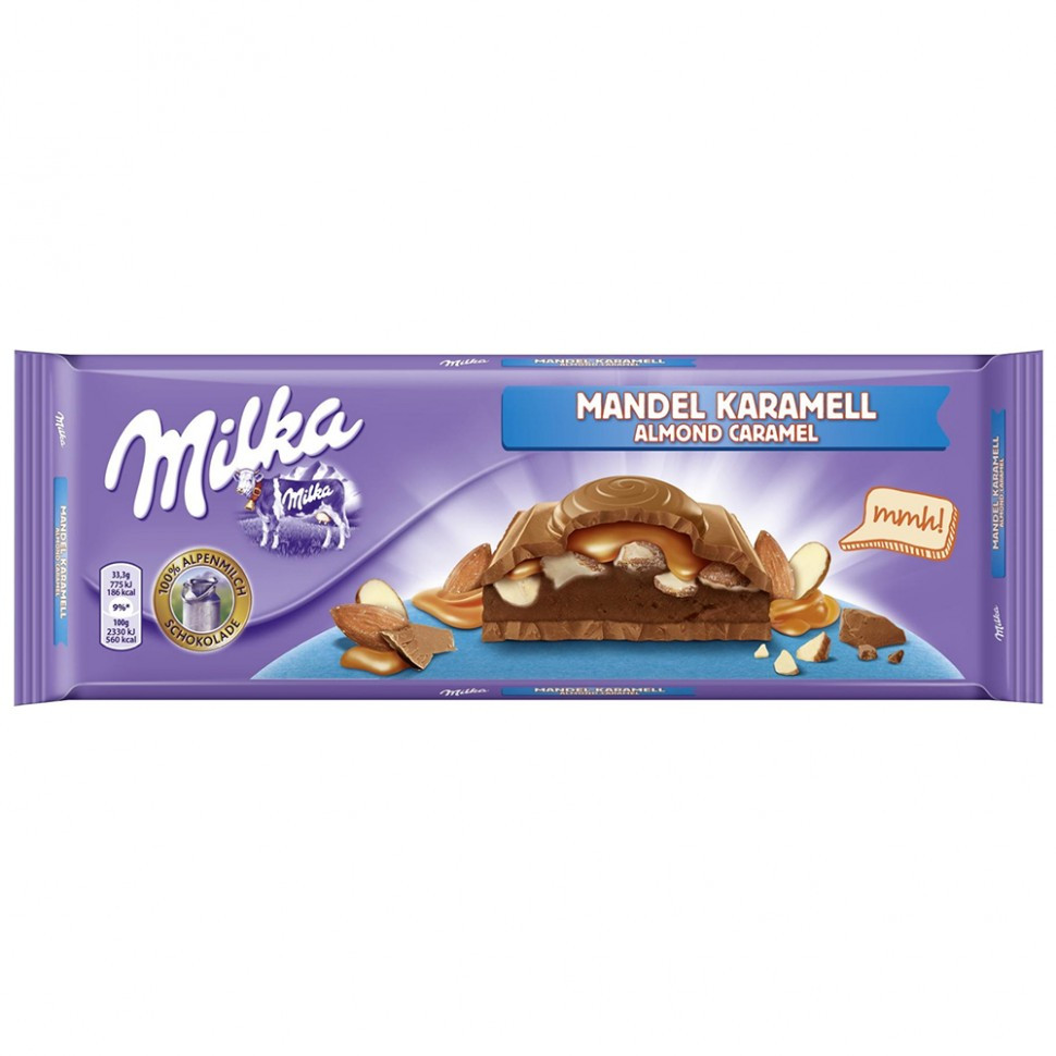 Молочний шоколад Мілка Milka Almond Caramel 300 г