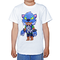 Футболка BS герой вовк Леон. Werewolf Leon (Бро Стар) У наявності з будь-яким героєм гри.