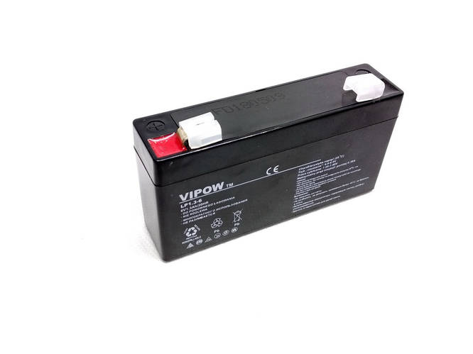 Купить Аккумулятор 6 Вольт 1.3 ампера VIPOW, цена 320 ₴ — Prom.ua (ID ...