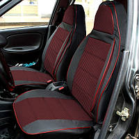 Чехлы сидений "Пилот" ВАЗ 2107 тканевые черно-красные