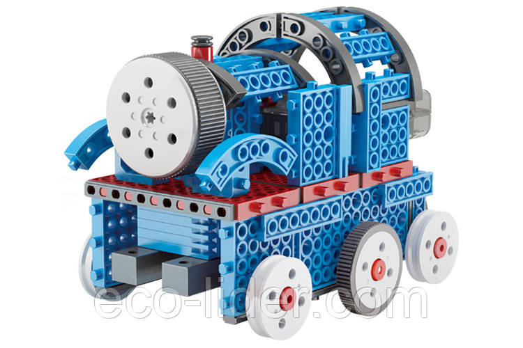 Конструктор STEM електронний HIQ B722 2-в-1 150 деталей сенсорний (машинка, поїзд), фото 1