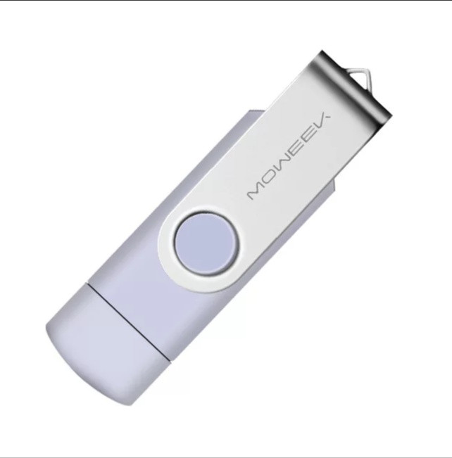 Багатофункціональний USB 3.0 OTG флешнакопичувач Moweek 32GB. Білий колір
