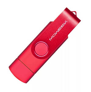 Багатофункціональний USB 3.0 OTG флешнакопичувач Moweek 32GB. Червоний колір