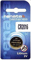 Батарейка Renata CR2016 Lithium, 3.0V, 1шт