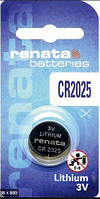 Батарейка Renata CR2025 Lithium, 3.0 V, 1 шт.