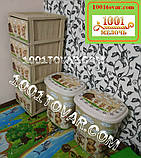 Комод пластиковий на 4 ящики Ведмедики Туреччина Elif, фото 3