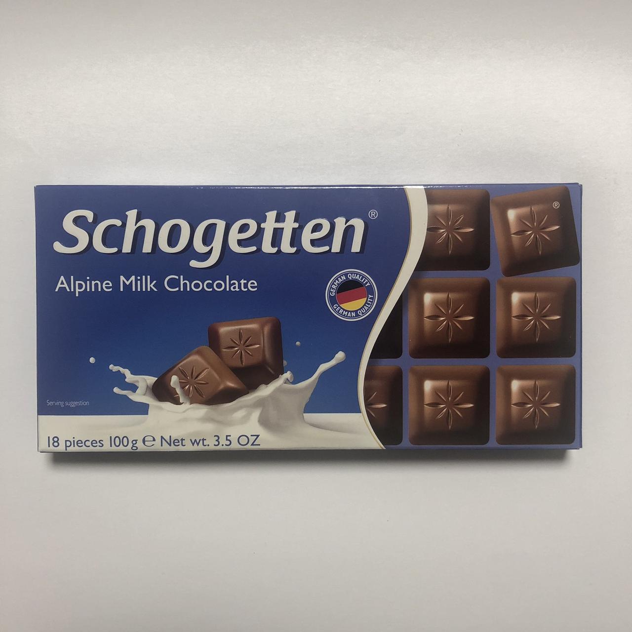 Шоколад Schogetten молочний Alpine Milk Chocolate, 100 г.