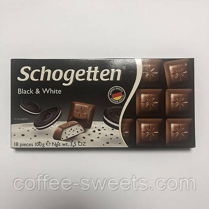 Шоколад Schogetten молочний Black&White, 100 г., фото 2