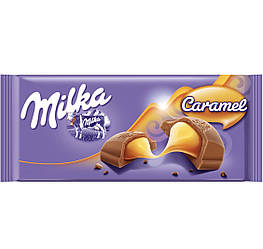 Milka Caramel Молочний шоколад із рідкою карамеллю 100g