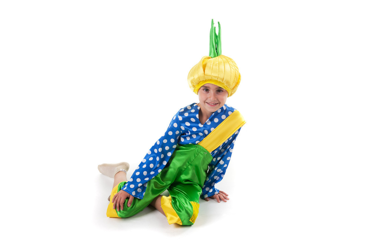 Дитячий карнавальний костюм для хлопчика «Чіполіно» 110-125 см, жовтий