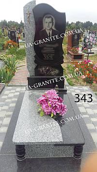 Комбінований пам’ятник на могилу з граніту Гранітна Любов 1200*2000