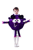Детский карнавальный костюм для мальчика Бараш «Смешарики» 110-125 см, фиолетовый