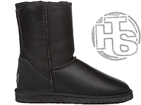 Женские ботинки UGG Classic Short Leather Boot Black 1016559