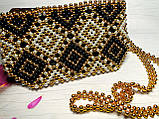 Сумочка - клатч з намистин для жінок, фото 3