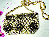 Сумочка - клатч з намистин для жінок, фото 4