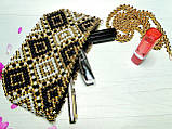 Сумочка - клатч з намистин для жінок, фото 9
