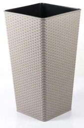 Горщик Ротанг 27*27*51 см какао, Алеана