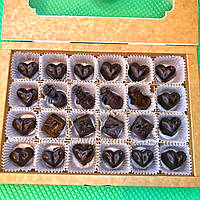 Шоколадні цукерки БЕЗ ЦУКРУ у формі Новорічні фігурки з горіхами і сухофруктами 350 г