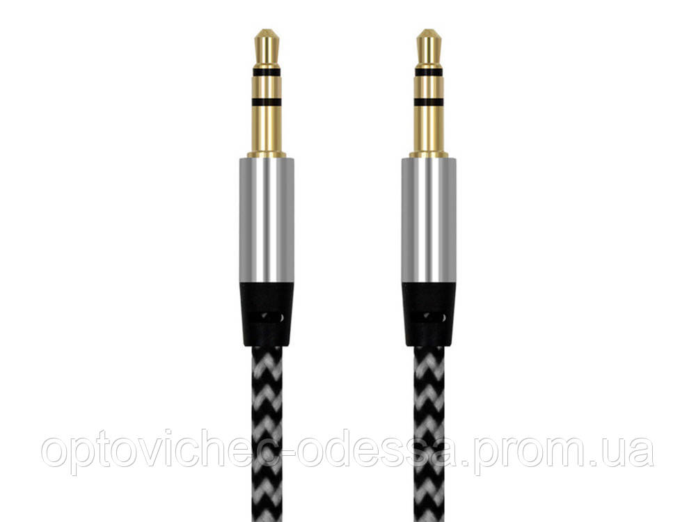 Аудіо кабель Aux для iphone 3,5 мм  Срібло Хіт продажу!