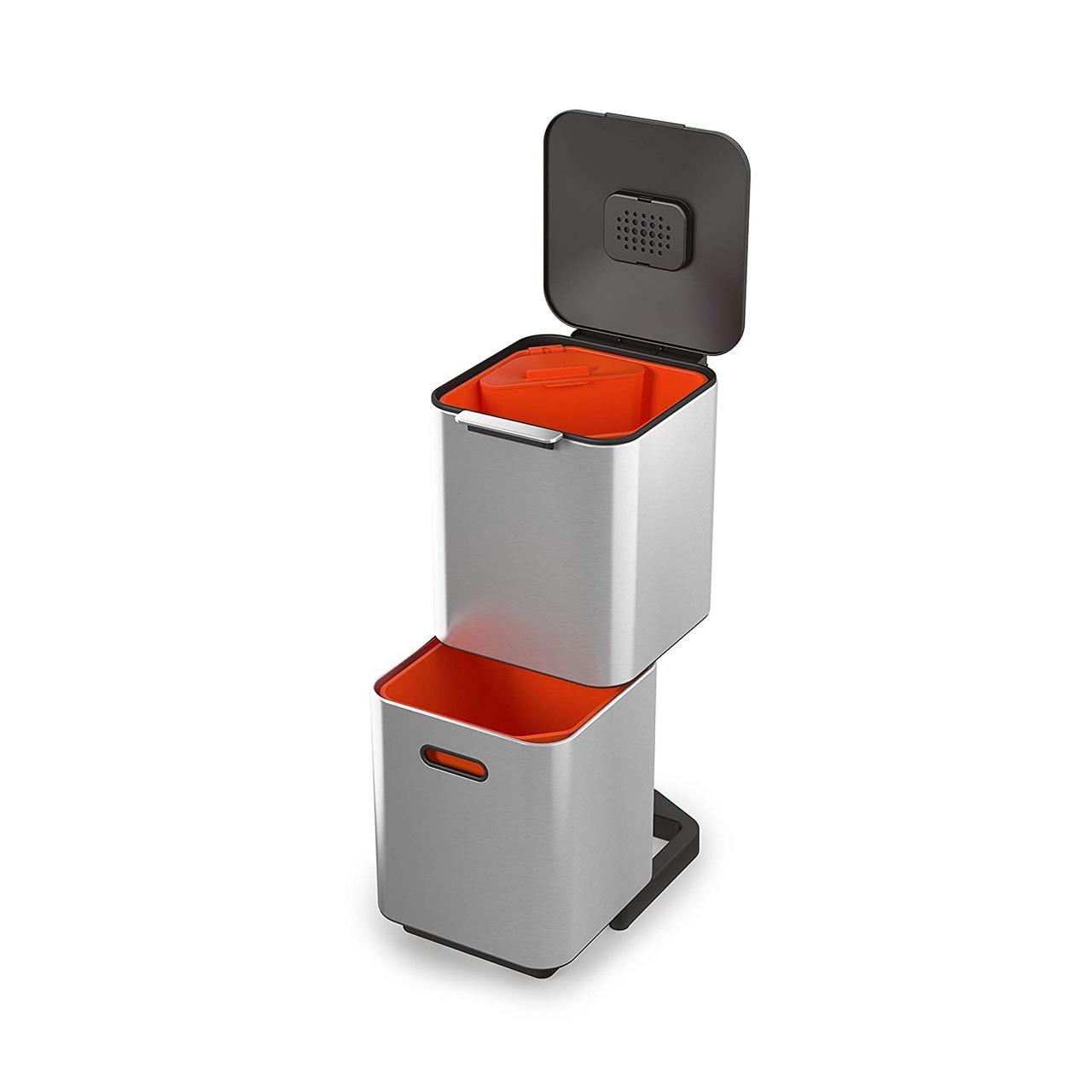 Органайзер для сміття Joseph Joseph INTELLEGENTTEM WASTE 40 л, сріблястий (30063), фото 1