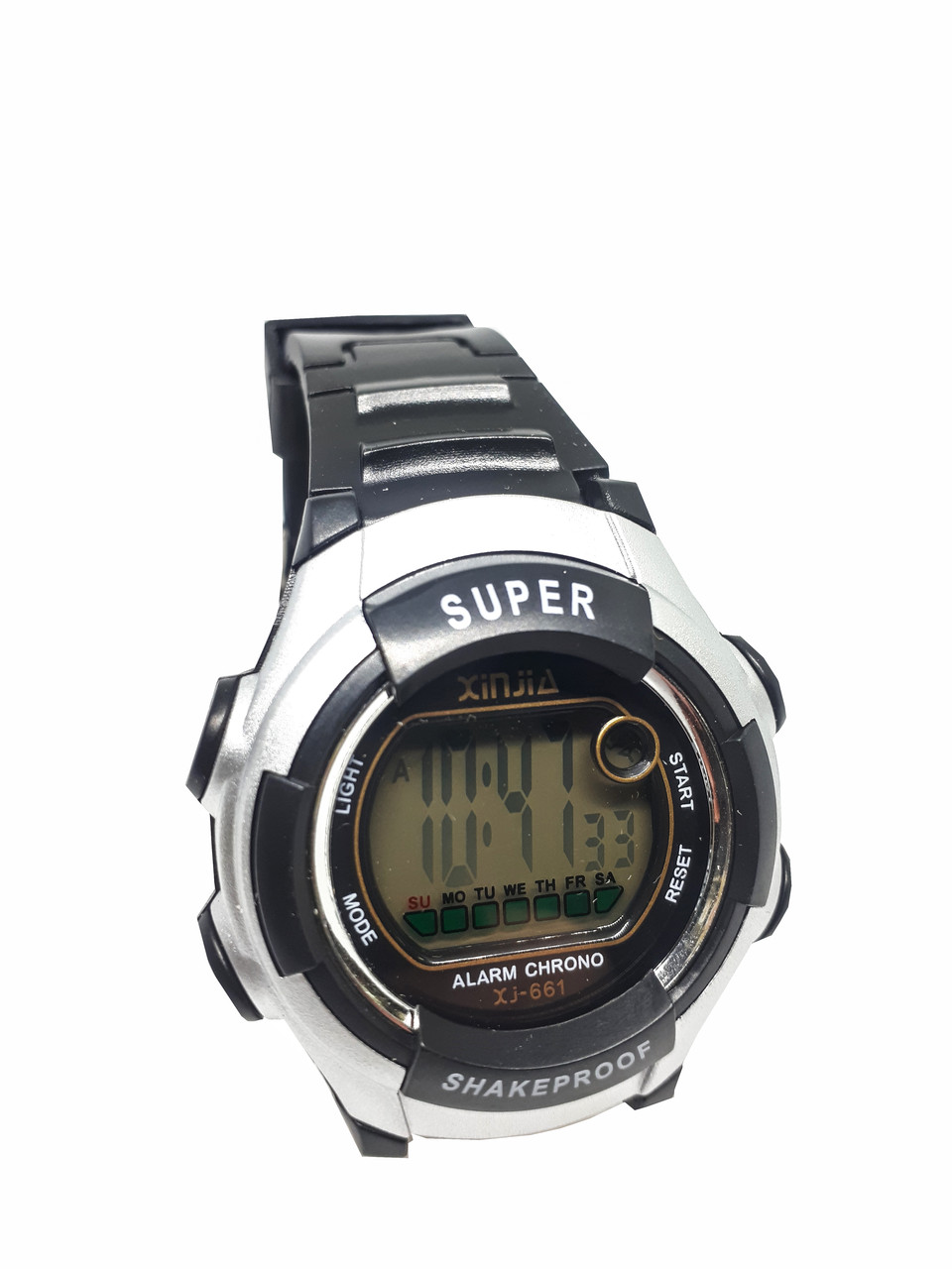 Годинник з ілюстраторною підсвіткою сріблястий xj-661