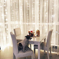 ОПТОМ Гірлянда Водоспад 2.5 м х 2.5 м, 480 LED, Соединяемая (Штора, Завіса, Curtain lights), асортимент