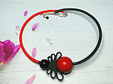 Стильне кольє "Червоне і чорне", фото 3