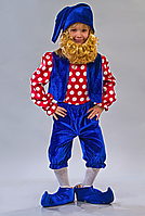 Дитячий карнавальний костюм для хлопчика «Гномік синій» 115-125 см, синій