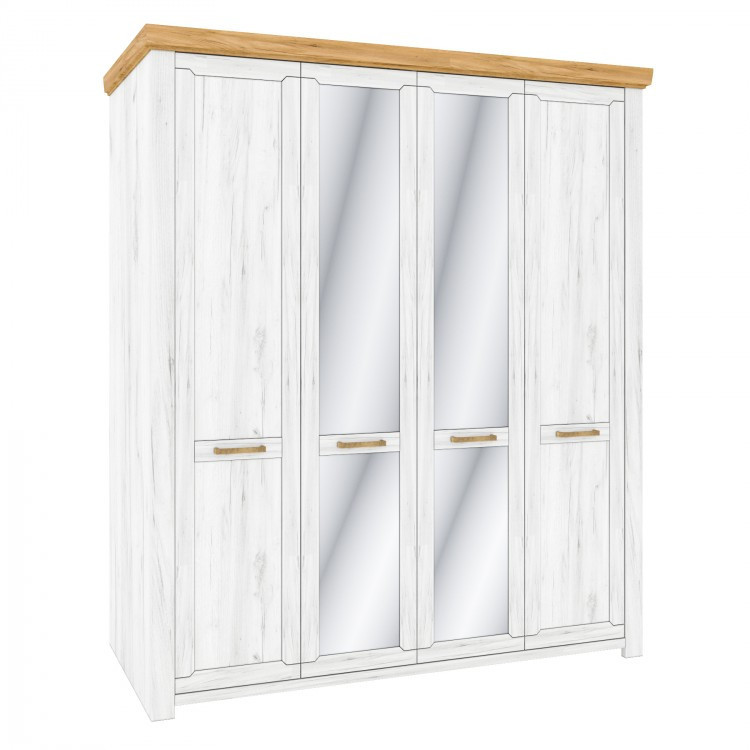 Шафа чотирьохдверна в вітальню/спальню з ДСП+МДФ Sudbury Q Blonski, фото 1