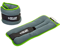 Фітнес обважнювачі-манжети для рук і ніг ZELART 2x1 кг неопрен металеві.кульки