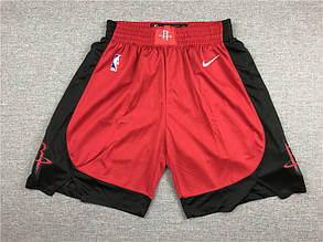 Чоловічі червоно-чорні шорти Nike команда Houston Rockets NBA Swingman